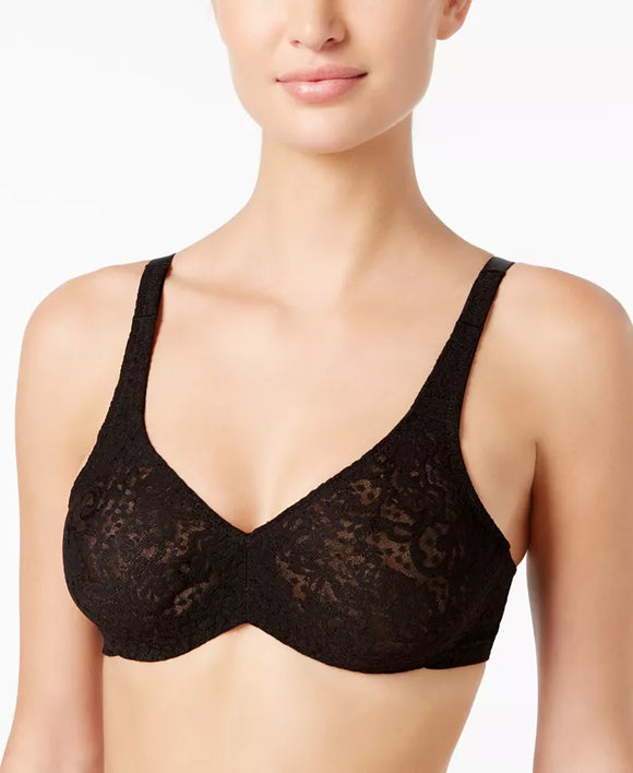 Wacoal Halo Lace Full Coverage Underwire Bra Black