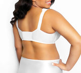 Exquisite Form Classic Wireless Full-Coverage Bra with Front Closure White
