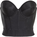 Dominique Noemi Backless Strapless Bustier Black, White