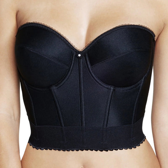 Dominique Noemi Backless Strapless Bustier Black, White