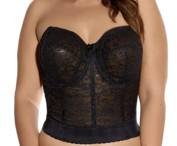 Goddess Lace Bridal Lace Bustier Black, White