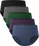 0008 Women's Underwear High Waisted Briefs Full Coverage Soft and Breathable Panties