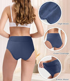 0008 Women's Underwear High Waisted Briefs Full Coverage Soft and Breathable Panties