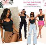 Women's' Seamless Sleeveless V-Neck Bodysuit Shapewear Tummy Control
