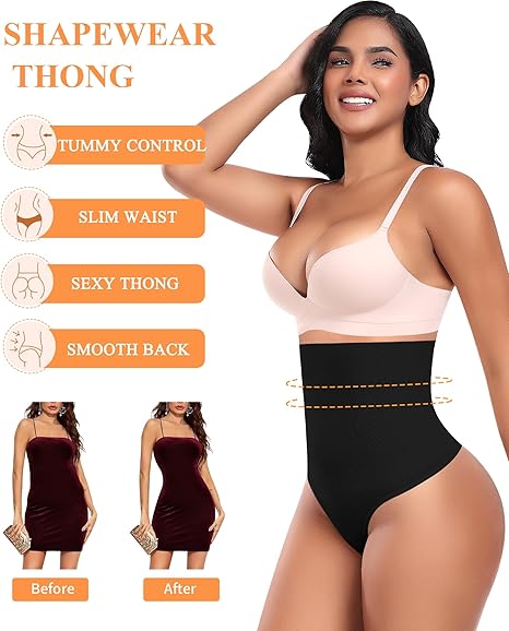 Tummy Control Thong Shapewear for Women High Waisted Body Shaper Panti Valentine's Intimates Tummy Control Thong Shapewear for Women High Waisted Body Shaper Panti Valentine's Intimates