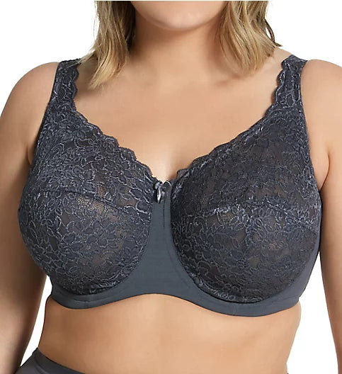 Elila Isabella Lace Underwire Bra Black, Grey
