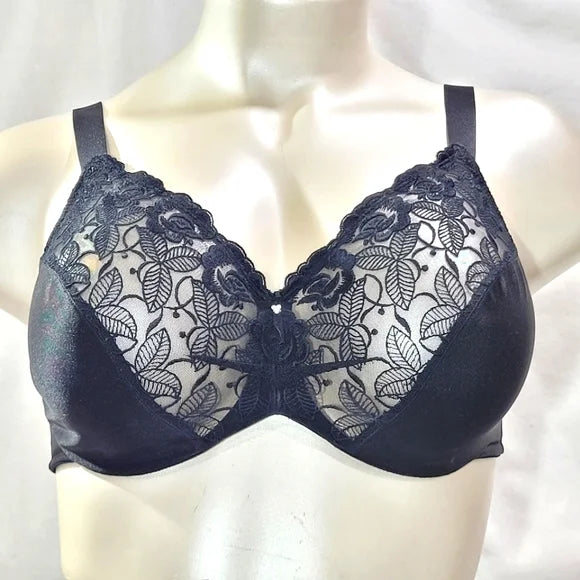 Wacoal Elegance Hidden Wire Minimizer Bra with Embroidery Black