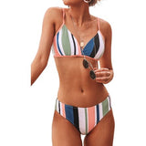 0046 Stripe Bikni Set